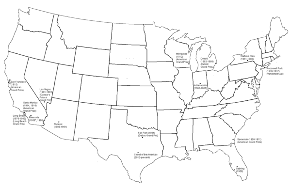 US Grand Prix locations