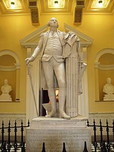 Virginia State Capitol complex - Houdon's Washington, seen from the front.jpg