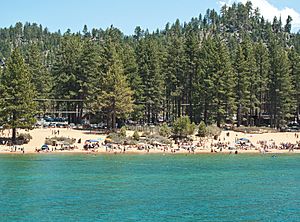 The beach at Zephyr Cove