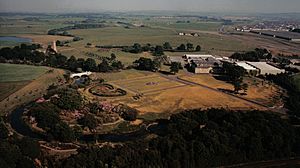 Aerial view of Eglinton, Ayrshire, Scotland.