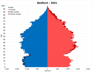 Bedford population pyramid