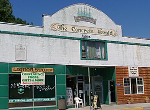 Concrete herald building