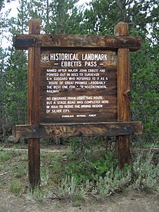 Ebbetts Pass sign