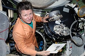 ISS-20 Gennady Padalka in the Pirs Docking Compartment