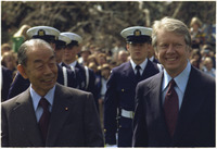 Jimmy Carter and Prime Minister of Japan, Takeo Fukuda - NARA - 174134