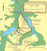 Map of Sri Jayawardenapura Kotte (1557 -1565)