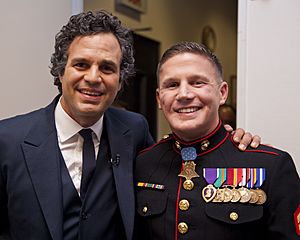 Mark Ruffalo and Kyle Carpenter June 2014