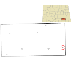 Location of Verona, North Dakota