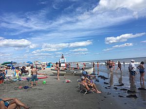 Ocean City NJ beach looking north at 12th Street