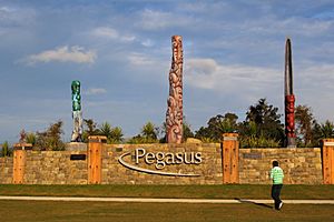 Entrance feature at Pegasus