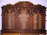 Saint John church WW1 memorial board