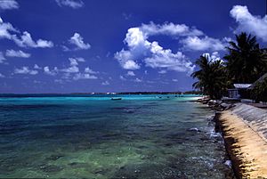 Tuvalu Funafuti atoll beach