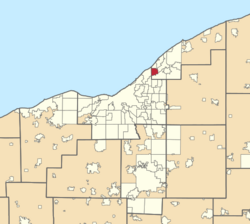 Location of Wickliffe in Greater Cleveland