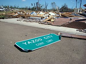 Yazoo City tornado damage