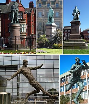 Barrow-in-Furness statue collage