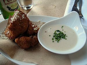 Fried cauliflower with agliata