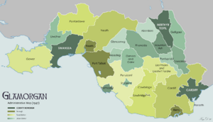 Glamorgan Administrative Map 1947