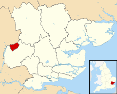 Shown within Essex