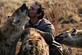 Kevin Richardson with hyenas