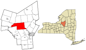 Location within Oneida County and New York