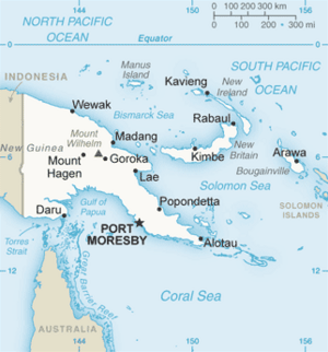 Papua New Guinea map