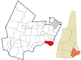 Location in Rockingham County and the state of New Hampshire.