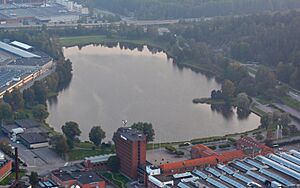 Saltskogsfjärden, flygfoto 2014-09-20