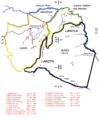 The Lakota Wars (1854-1890). The battlefields and the Lakota treaty territory of 1851 (circa.)