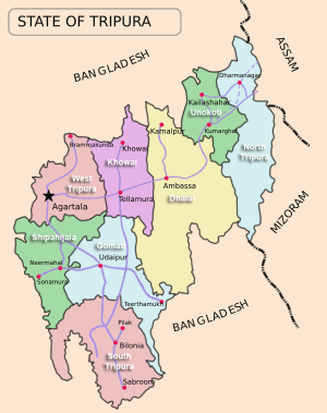 Tripura-district-map