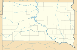 Location of Cottonwood Lake in South Dakota, USA.