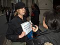 AIG Protester on Pine Street