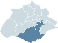 Location of Aguascalientes within the state