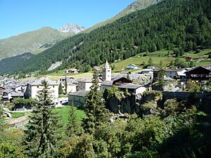 Bourg-Saint-Pierre en été