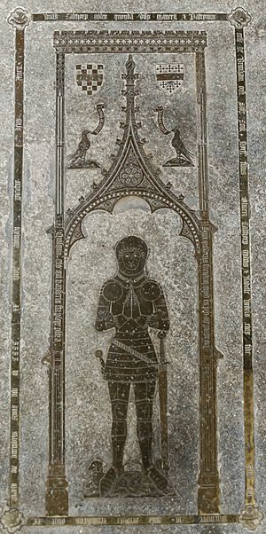 Brass to Sir William Calthorpe, All Saints church, Burnham Thorpe