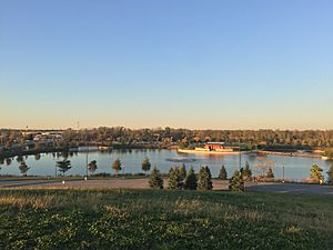 Centennial Park lake in Munster