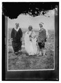 Emir Abdullah (center), Mr. John Whiting, and one of the Emir's staff. April, 1921 LOC matpc.08302