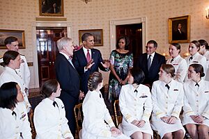 Flickr - Official U.S. Navy Imagery - Women submariners meet President Obama.