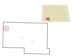 Location of New England, North Dakota