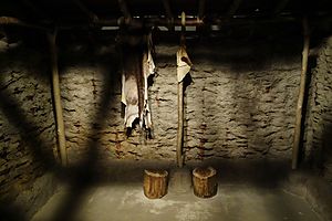 Native American homestead, interior - Wisconsin Historical Museum - DSC03422