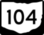 State Route 104 marker