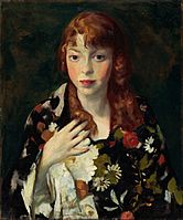 Robert Henri - Edna Smith in a Japanese Wrap - Google Art Project