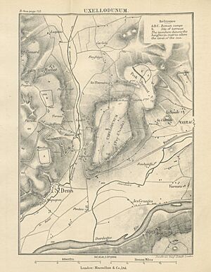 Siege of Uxellodunum map