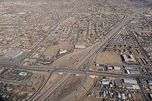 Albuquerque - aerial - I-40 east from Juan Tabo Blvd NE