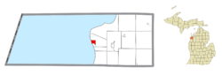 Location within Benzie County