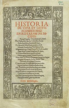 Historia de vita et gestis Scanderbegi Epirotarum (color)