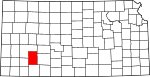 State map highlighting Gray County