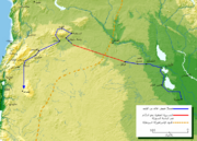 Mohammad adil-Khalid's(r.a) route to Syria-ar