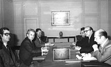 Nicolae Ceaușescu with Bettino Craxi