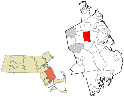 Location in Plymouth County in Massachusetts