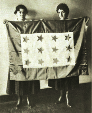 Suffrage service flag of the NAWSA (The Woman Citizen, 1918)